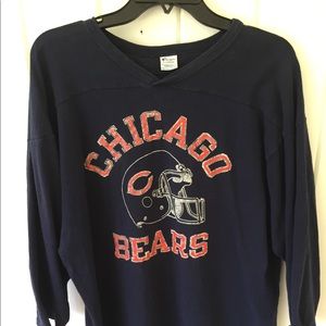 Vtg 80s Chicago Bears Champion 3/4 Sleeve Shirt xl